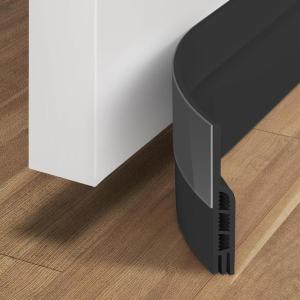 imageHolikme Door Draft Stopper Under Door Draft Blocker Insulator Doors Sweep Weather Stripping Noise Stopper Strong Adhesive WhiteBlack