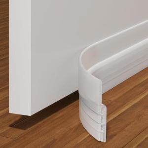imageHolikme Door Draft Stopper Under Door Draft Blocker Insulator Doors Sweep Weather Stripping Noise Stopper Strong Adhesive WhiteTransparent
